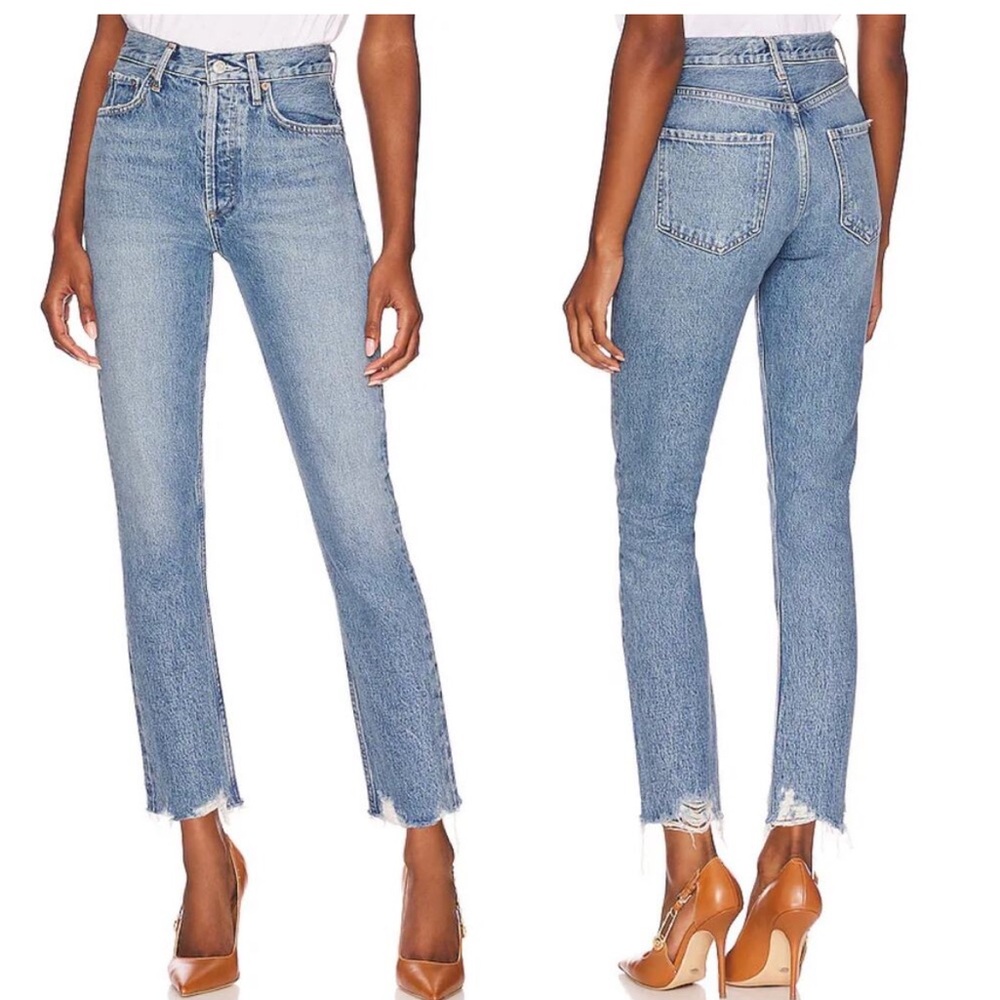AGOLDE Riley High Rise Straight Crop Jeans size 24